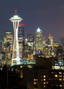 Seattle at night: night drop box