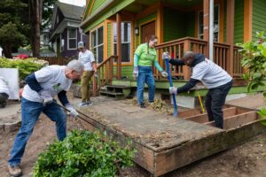 Photo of Salal volunteers at Rebuilding Together project site